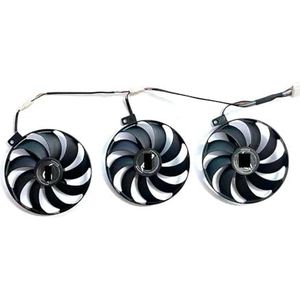 Computerkoelgedeelte compatibel met RX 5600 XT 5700 5700XT RX5700 3,346 inch T129215SU FDC10U12S9-C 6PIN RTX2060 RTX2070 GPU-ventilator (3 FAN)
