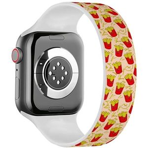 Solo Loop band compatibel met alle series Apple Watch 38/40/41mm (schattige kinderen meisjes jongens 2) rekbare siliconen band band accessoire, Siliconen, Geen edelsteen