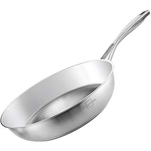SILBERTHAL - Ongecoate RVS Koekenpan - Ø 28 cm - Geschikt voor inductie - PFAS-vrij