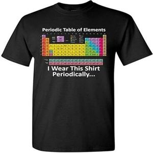 Periodic Table Of Elements Science Chemistry Funny Humor Dt Adult T-Shirt Tee Size S