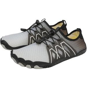 Schoenen voor vrouwen mannen ademende blootsvoets waterschoenen strand zwemmen surfen sneakers schoenen met brede teen box grijs, Wit, 38.5 EU