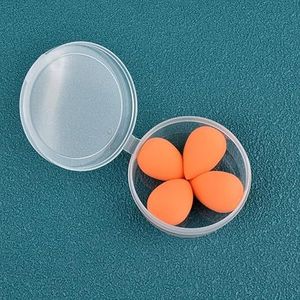 4~100 Stuks Mini Make-Ei Zachte Kleine Cosmetische Bladerdeeg Spons Droog Nat Gebruik Schoonheid Ei Facial Foundation crème Concealer Makeup Tools (Color : 4Pcs Orange)