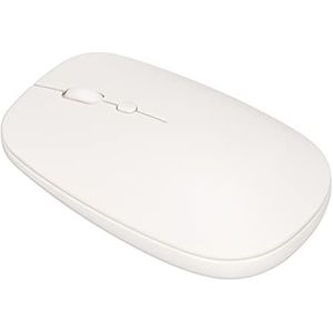 Draadloze muis, ultradunne 2.4G draadloze muis Batterij met grote capaciteit 3 ​​niveaus Instelbare DPI Dual Mode voor laptop voor computer voor tablet Wit