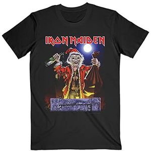Iron Maiden T Shirt No Prayer For Christmas Band Logo nieuw Officieel Mannen L