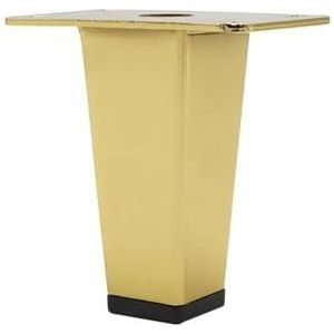 4 stuks metalen meubelpoten goud verdikte vierkante bankvoeten for vervanging bed badkamerkast salontafel voet hardware 8-12 cm Cheerfully (Color : Gold-12cm-4pcs)
