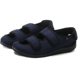 Diabetische pantoffels voor heren: extra brede, comfortabele antislipschoenen voor ouderen, gezwollen en gevoelige voeten, zowel binnen als buiten