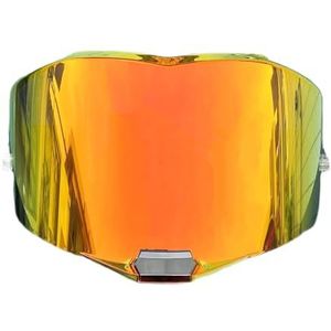 Motorhelm vizier lens, Helmvizier, FF805 Vizier for LS2 FF805 Thunder FaceShield Windscherm Hoge Sterkte Viseira Capacete Motorhelm Accessoires (Zwart - Alleen for gebruik overdag)(Revo Deep Red-day U