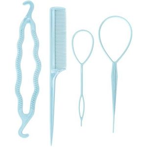 Draagbare Franse Braid Tool Loop Staart Kam Set Pin Tail Vlechten Kammen Haar Styling Tool