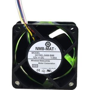 60mm ventilator voor NMB 2415KL-04W-B86 60x60x38mm 12V 1.65A 4-draads PWM dubbele kogellagerkoelventilator