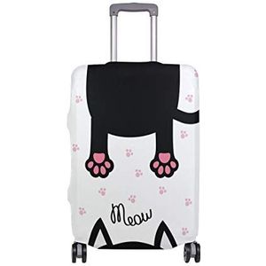 BALII Grappige zwarte kat trolley case beschermhoes elastische bagage cover past 18-32 inch bagage
