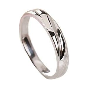 Mode 100% 925 Sterling Zilver Dames Ring Heren Ring Klassieke Zirconia Verlovingsring Paar Ring Paar Sieraden (Color : Male_Resizable)