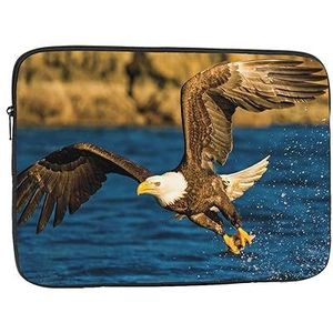 Eagle at Hunting Laptop Sleeve Case Waterdichte Schokbestendige Notebook Case Cover Mode Aktetas Tas Lichtgewicht Computer Tas voor Vrouwen Mannen 10 inch