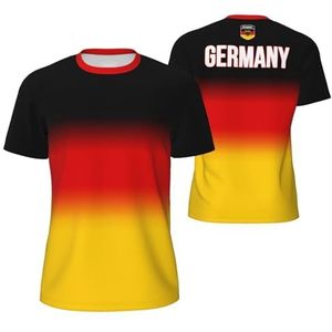 Sport Mesh T-Shirt Geleidelijke Duitsland Vlag (2) Tees 3D Gedrukt voor Fitness Running Fiets Voetbal Tennis Voetbal, Meerkleurig, M