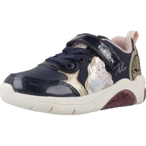 Geox J Fadinlight Girl E, sneakers voor meisjes, marineblauw, platina, 30 EU