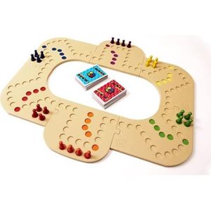 Keezbord Keezenspel en Tokkenspel - Kunststof Bordspel - 4 tot 6 Personen