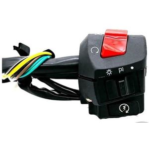 LED Stuurschakelaar 22mm Motorfiets Schakelaar Claxonknop Richtingaanwijzer Elektrische Mistlamp Start Stuur Waterdichte Controller(1pcs right)