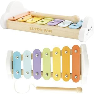 Le Toy Van - PL122 - Educatief speelgoed Xylofoon van hout, Montessori-speelgoed voor kinderen vanaf 18 maanden, muzikaal, ecologisch speelgoed, FSC-gecertificeerd natuurlijk hout en verf op