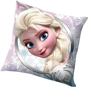 Disney wd16476 Frozen Anna en Elsa dubbelzijdig pluche kussen, 40 x 40 cm
