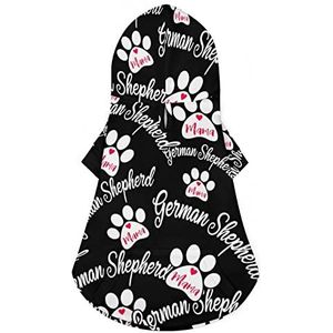 Duitse herder mama poot hond hoodie huisdier sweatshirts met hoed puppy capuchon kleding outfits voor kleine honden en katten