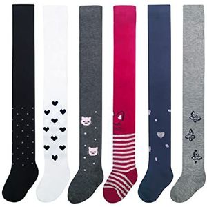 MRCC 1344, gebreide panty's voor meisjes en kinderen, fijn gebreid, katoen, 6 stuks, Set van 6 model 1., 98/104 cm