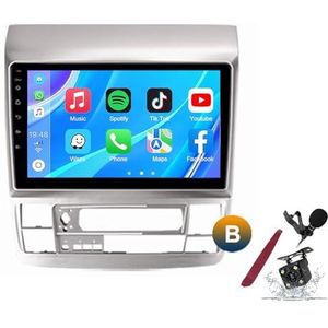 Android 14 Autoradio Sat Navi voor T-oyota Alphard (2002-2008) 9 Inch Touchscreen Multimedia Speler met Draadloze Carplay GPS Navigatie FM RDS Bluetooth 5G-WiFi SWC DSP,M120s