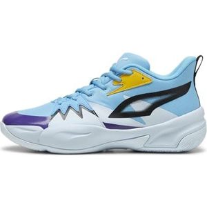 Puma Genetics basketbalschoen voor volwassenen, uniseks, Lichtgevend Blauw-Ijzig Blauw, 43 EU