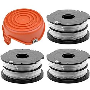 Odashen Vervangende kit voor Black & Decker Strimmer GL675 GL680 GL685 GL686 GL687 GL690? 1 Afdekkap, 3 spoel & lijn