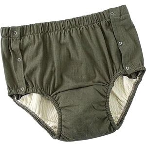 Matige urine-incontinentieslips, incontinentie-ondergoed met opening, lekvrij wasbaar en herbruikbaar Ouderenincontinentiebescherming Luiers Ondergoed (Color : Green, Size : XX-Large)