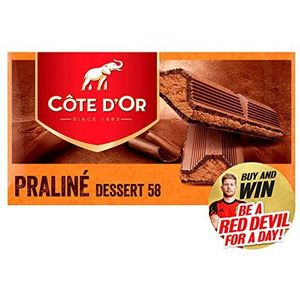 Côte d'Or - Praline Dessert 58 - 200 g - Belgische Chocolade - Klassieke Tabletten - Perfect Tussendoortje - Individueel Verpakte Reep Chocolade - Geïmporteerd uit België