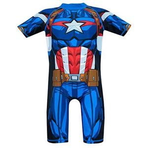 Marvel Jogens Avengers Badpak Kapitein Amerika Kostuum Huidbeschermer Veelkleurig 104
