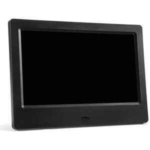 7 Inch Scherm 16:9 Digitale Fotolijst Elektronische Albumafbeelding Muziekfilm Volledige Functie Goed Cadeau Woondecoratie Kalender Eenvoudig Delen Momenten(Black)