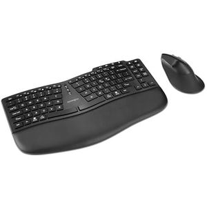 Kensington Pro Fit Ergo KM675 EQ - Draadloos Toetsenbord en Muis - Ergonomisch - TKL-toetsenbord - Bluetooth en 2,4 GHz