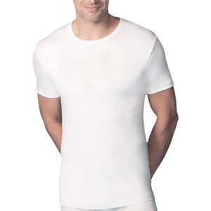Abanderado Thermisch T-shirt van katoen, voor de winter, rond, voor heren, Wit, 58 NL