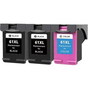 Compatibele inktcartridge 61XL for E-nvy 4500 4502 5530 Deskjet 1050 2050 3050 3054 3000 1000 1050(2Pack Bk 1Pack Color)