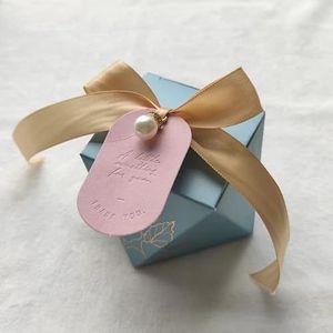 Geschenkdoos Roze/Bule/Marmer Diamant Vorm Baby Shower Verjaardagsfeestje Verpakking Dozen Snoep Trouwbedankjes Decoratie voor Gasten-16,100 stks