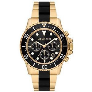 Michael Kors Everest - chronograaf horloge met zwart en goud roestvrij staal voor heren MK8979