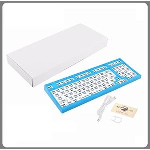 NT980 Hot Swap Mechanisch Toetsenbord Kit RGB Compatibel met 3/5 Pins Voor Cherry Gateron Kailh Dial Toetsenbord DIY (Transparant Blauw)