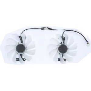 GPU-koeling, videokaartventilator, 2 stuks voor KUROUTOSHIKOU voor GTX 1070Ti voor GALAKURO voor WIT, voor Kuroutoshikou 1080 EXOC voor SNIPER Wit(White Cooler Fan)
