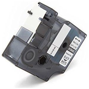 vhbw Tape cassette compatibel met Dymo Rhino 6000, 5000, 5200, 4200, 3000, 1000 labelprinters, 19 mm, zwart op wit, vinyl