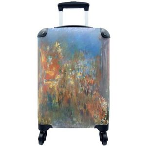 MuchoWow® Koffer - Leicester's plein, s nachts - Schilderij van Claude Monet - Past binnen 55x40x20 cm en 55x35x25 cm - Handbagage - Trolley - Fotokoffer - Cabin Size - Print