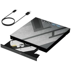 7-in-1 externe optische drive for laptop-pc USB 3.0 Type-C DVD CD-RW-speler Draagbare brander met SD/TF-kaartsleuf