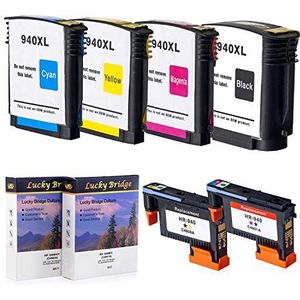 2PK LKB HR940 - Printkop - Compatibel voor Officejet 8000 8500A - Inclusief 1 set 940 940XL inktcartridge met chip