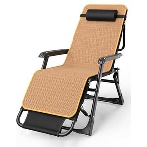 Zero Gravity Gestoffeerde Stoel, Opklapbare Fauteuil, Verstelbare Zit-slaap Loungestoel Met Zitje For Balkon, Tuin, Terraszitplaatsen, 500 Lbs (Color : Brown)