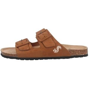 thies Slippers in grote maten bruin th1530-01 cognac grote damesschoenen, cognac, 43 EU Breed