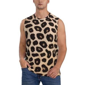 Luipaard Patroon Mannen Vesten Bodybuilding Atletische Zomer Workout Tank Top Mouwloos T-Shirt Fitness Tank Running Gym Vest Sneldrogend, 3 D, XXL