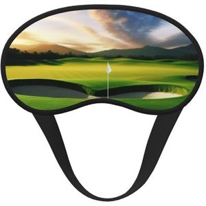 Golfbaan slaapmasker, zacht, comfortabel oogmasker met verstelbare riem, verduistering, oogslaapschaduw, hoes voor vrouwen, meisjes, mannen, reizen, yoga, dutje in ploegendienst