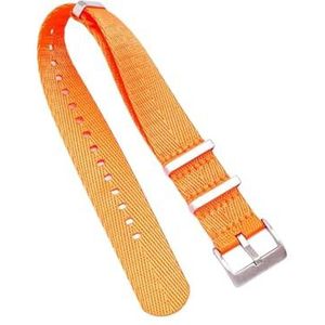 Yilaba 20/22/24mm Vrouwen Ultradunne Effen Kleur Nylon Nato Horlogeband met Roestvrij Staal Vierkante Gesp, 22mm, Nylon