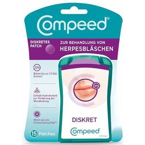 Compeed Herpes blaren patch met applicator voor versnelde wondgenezing - tegen herpes op het gezicht - 1 x 15 stuks