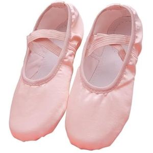 Balletschoenen, Platte canvas balletschoenen, Balletoefeningschoenen met zachte zool, Gymnastiekschoenen for dames, Balletoefening (Color : Light Pink, Size : 24)