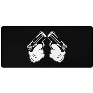 Dubbele Guns Mode Bureau Muismat Antislip Gaming Muismat Accessoires Decor 40x90cm